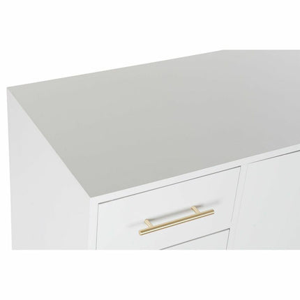 Anrichte DKD Home Decor Weiß natürlich Metall Creme (120 x 40 x 78,5 cm)