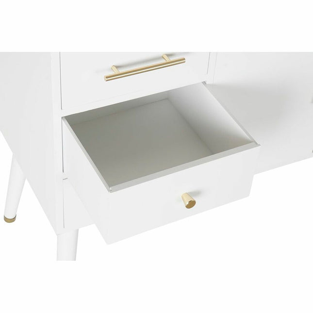 Anrichte DKD Home Decor Weiß natürlich Metall Creme (120 x 40 x 78,5 cm)