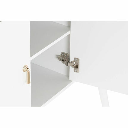 Anrichte DKD Home Decor Weiß natürlich Metall Creme (120 x 40 x 78,5 cm)
