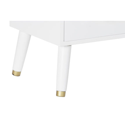 Kommode DKD Home Decor natürlich Metall Weiß Creme Paulonia-Holz (80 x 34 x 84 cm)