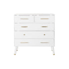 Kommode DKD Home Decor natürlich Metall Weiß Creme Paulonia-Holz (80 x 34 x 84 cm)