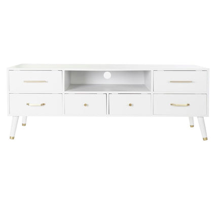TV-Möbel DKD Home Decor Weiß Metall MDF (140 x 52 x 40 cm)