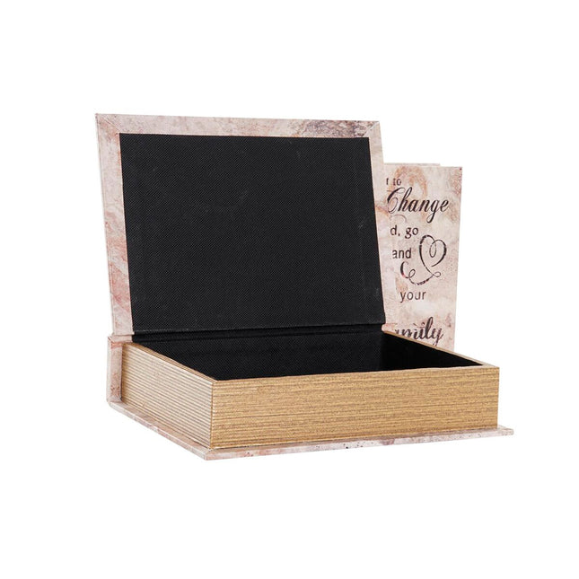 Set dekorativer Karten DKD Home Decor Leinwand Holz 23 x 7 x 32 cm