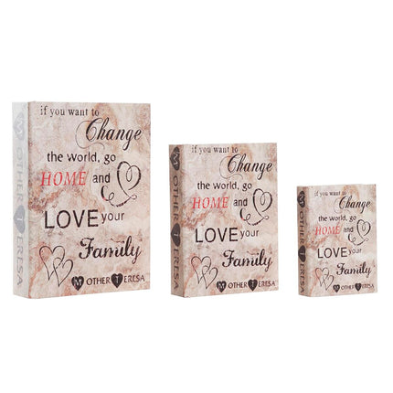 Set dekorativer Karten DKD Home Decor Leinwand Holz 23 x 7 x 32 cm