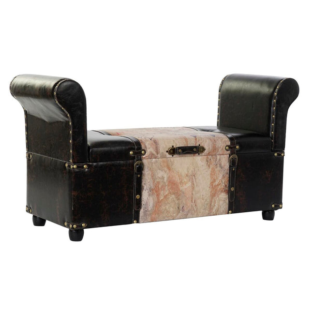 Barhocker DKD Home Decor   Rot Schwarz Beige Braun PU Holz MDF (113 x 40 x 61 cm)