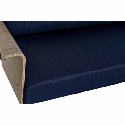 Schlafsofa DKD Home Decor 203 x 87 x 81 cm Schwarz Blau Metall Braun