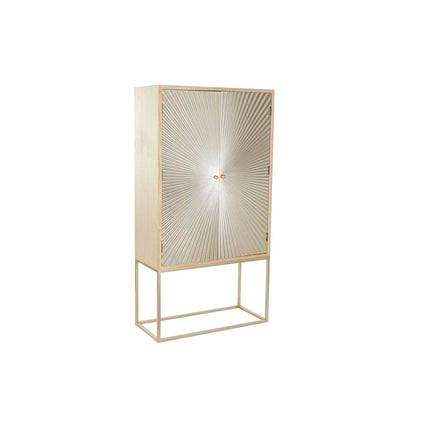 Schrank DKD Home Decor   90 x 40 x 170 cm Tanne natürlich Gold Metall Holz MDF
