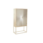 Schrank DKD Home Decor   90 x 40 x 170 cm Tanne natürlich Gold Metall Holz MDF