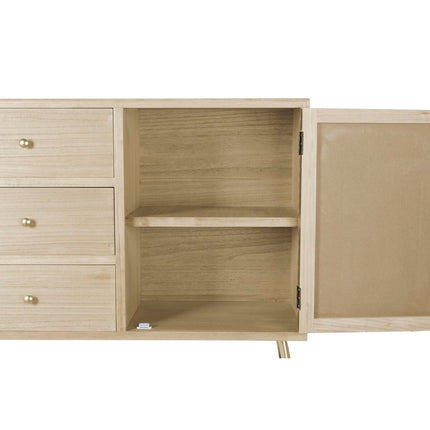 Anrichte DKD Home Decor   150 x 38 x 85 cm Tanne natürlich Gold Metall Holz MDF