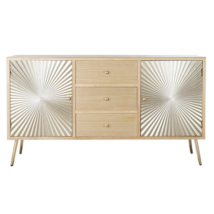 Anrichte DKD Home Decor   150 x 38 x 85 cm Tanne natürlich Gold Metall Holz MDF