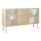 Anrichte DKD Home Decor   150 x 38 x 85 cm Tanne natürlich Gold Metall Holz MDF