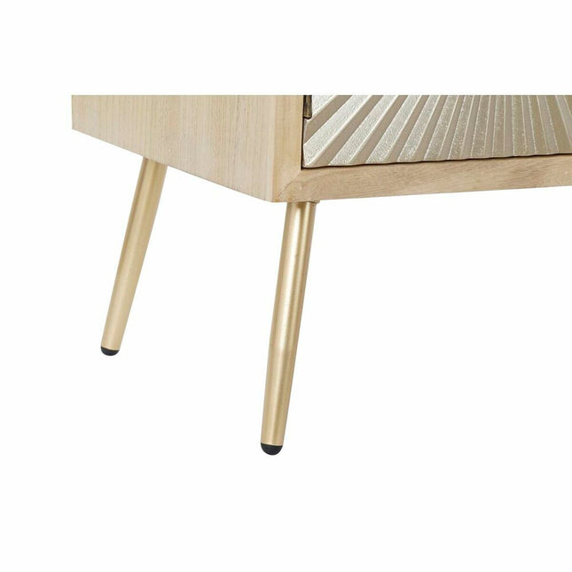 TV-Möbel DKD Home Decor 130 x 40 x 60 cm Tanne natürlich Gold Metall Holz MDF