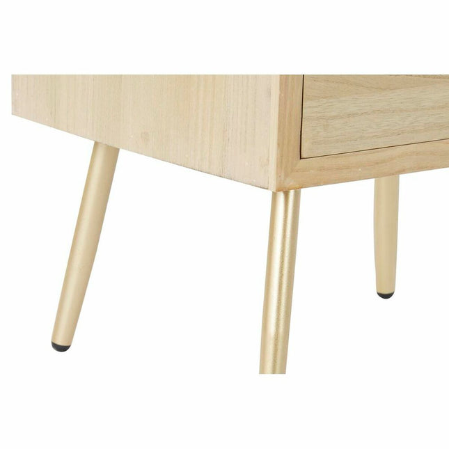 Schubladenschrank DKD Home Decor Tanne natürlich Gold Metall Moderne Holz MDF (45 x 38 x 117 cm)