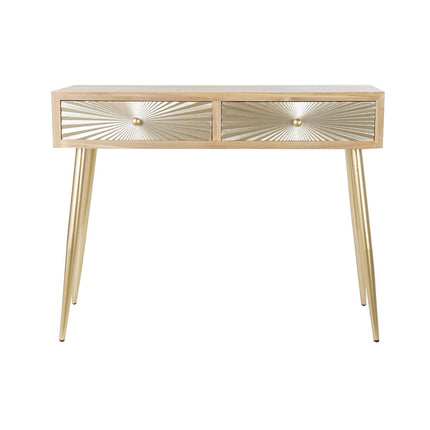 Konsole DKD Home Decor 100 x 36 x 78 cm Tanne natürlich Gold Metall Holz MDF