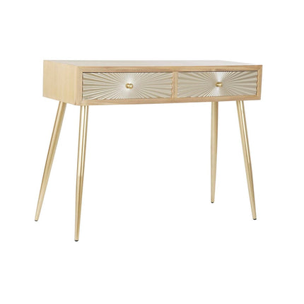 Konsole DKD Home Decor 100 x 36 x 78 cm Tanne natürlich Gold Metall Holz MDF