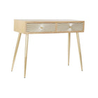 Konsole DKD Home Decor 100 x 36 x 78 cm Tanne natürlich Gold Metall Holz MDF