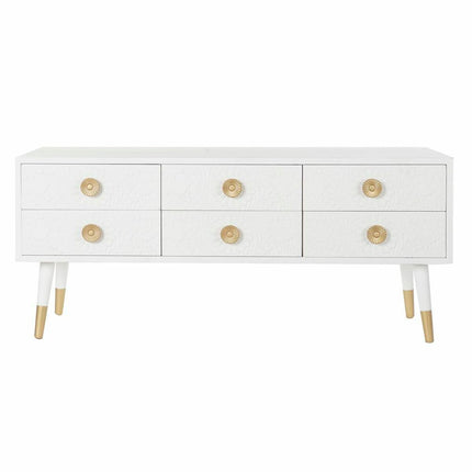 TV-Möbel DKD Home Decor Weiß Tanne Gold Holz MDF (120 x 42 x 54 cm)