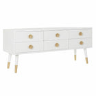 TV-Möbel DKD Home Decor Weiß Tanne Gold Holz MDF (120 x 42 x 54 cm)