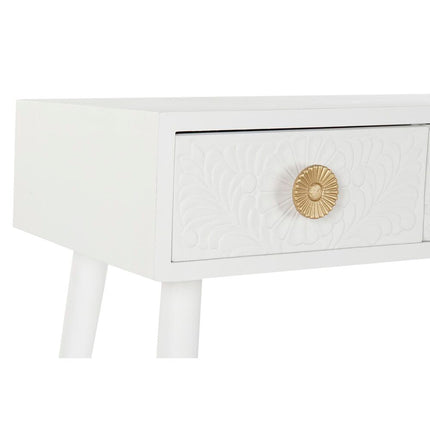 Konsole DKD Home Decor Weiß Gold Tanne Holz MDF 110 x 42,5 x 78 cm