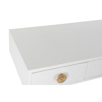 Konsole DKD Home Decor Weiß Gold Tanne Holz MDF 110 x 42,5 x 78 cm