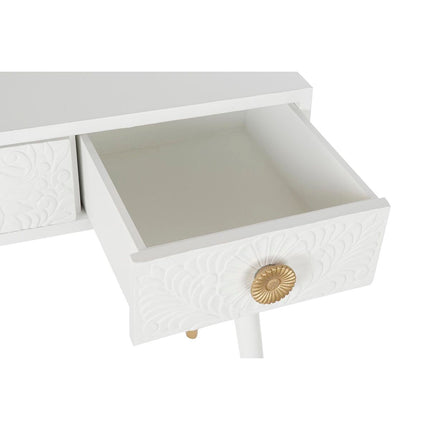 Konsole DKD Home Decor Weiß Gold Tanne Holz MDF 110 x 42,5 x 78 cm