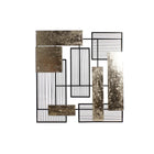 Wanddekoration DKD Home Decor abstrakt Schwarz Gold Metall Moderne (89 x 4,5 x 97 cm)