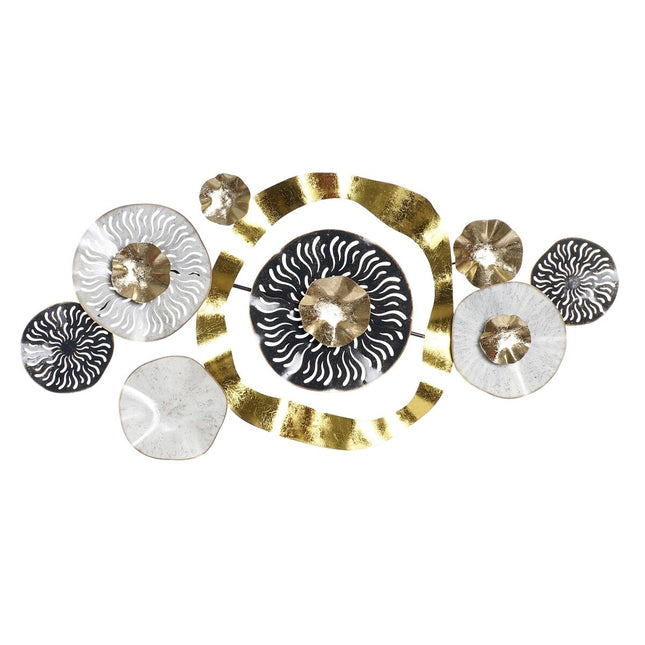 Wanddekoration DKD Home Decor Weiß Schwarz Bunt Gold Weiß/Schwarz abstrakt 30 x 40 cm 121,3 x 5,7 x 57 cm