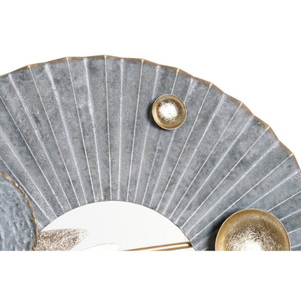 Wanddekoration DKD Home Decor Blau 91 x 5,7 x 49 cm Grau Gold Kreise