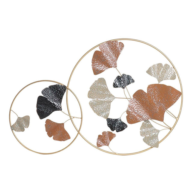 Wanddekoration DKD Home Decor Golden Metall Terrakotta Pflanzenblatt (103,5 x 7 x 67 cm)