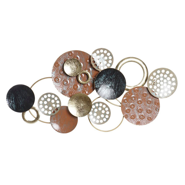 Wanddekoration DKD Home Decor Gold Metall Terrakotta Kreise (119,4 x 6,4 x 59 cm)
