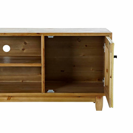 TV-Möbel DKD Home Decor Braun 140 x 38 x 53 cm Tanne natürlich Rattan