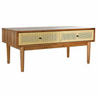 Couchtisch DKD Home Decor Tanne Rattan (106 x 55 x 46 cm)