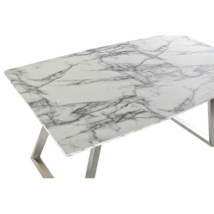 Esstisch DKD Home Decor Stahl Weiß Holz MDF (160 x 90 x 76 cm)