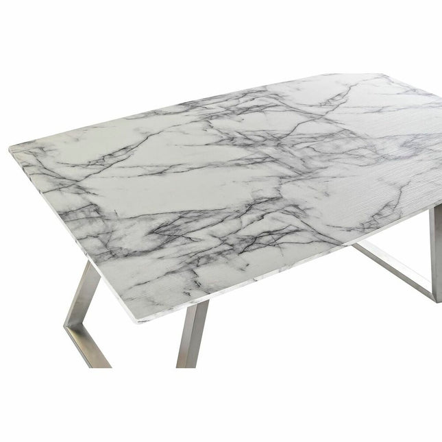 Esstisch DKD Home Decor Stahl Weiß Holz MDF (160 x 90 x 76 cm)