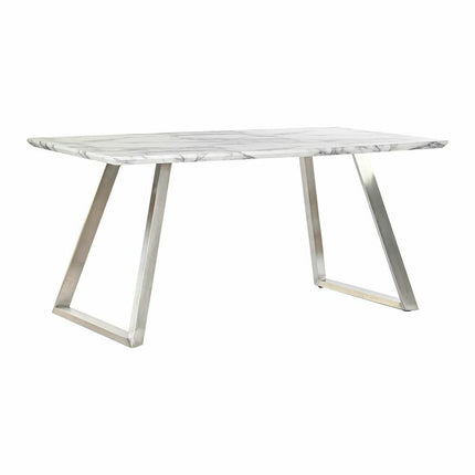 Esstisch DKD Home Decor Stahl Weiß Holz MDF (160 x 90 x 76 cm)