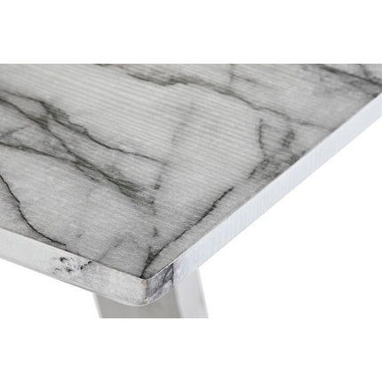 Konsole DKD Home Decor Silberfarben MDF Stahl Weiß Moderne (120 x 40 x 76 cm)