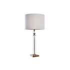 Tischlampe DKD Home Decor Kristall Beige Gold Metall Durchsichtig 41 x 41 x 80 cm 220 V 50 W