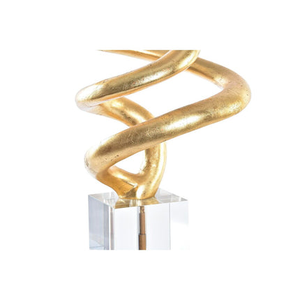 Tischlampe DKD Home Decor Kristall Gold Weiß Harz 220 V 50 W (38 x 38 x 75 cm)