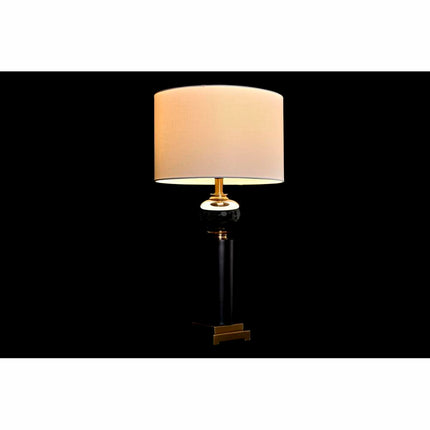 Tischlampe DKD Home Decor Kristall Schwarz Gold Metall 220 V 50 W (38 x 38 x 75 cm)