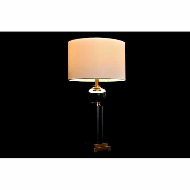 Tischlampe DKD Home Decor Kristall Schwarz Gold Metall 220 V 50 W (38 x 38 x 75 cm)