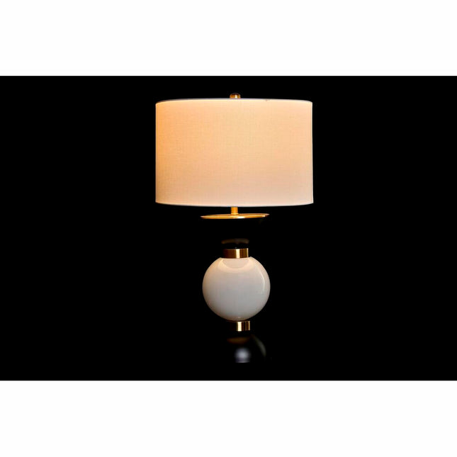 Tischlampe DKD Home Decor Weiß Schwarz Gold Metall 50 W 220 V 41 x 41 x 73 cm