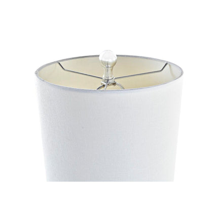 Tischlampe DKD Home Decor Kristall Silberfarben Metall Weiß 25 x 25 x 78 cm 220 V 50 W