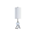 Tischlampe DKD Home Decor Kristall Silberfarben Metall Weiß 25 x 25 x 78 cm 220 V 50 W