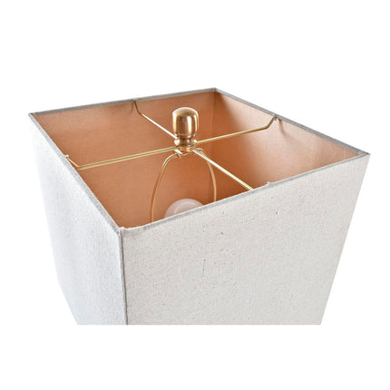 Tischlampe DKD Home Decor 28 x 28 x 76 cm Kristall Beige Gold Metall 220 V 50 W