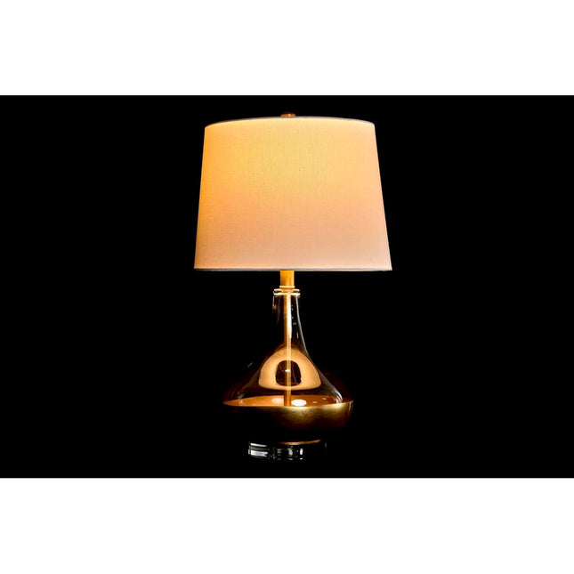 Tischlampe DKD Home Decor Kristall Gold Durchsichtig Weiß 220 V 50 W (35 x 35 x 62 cm)