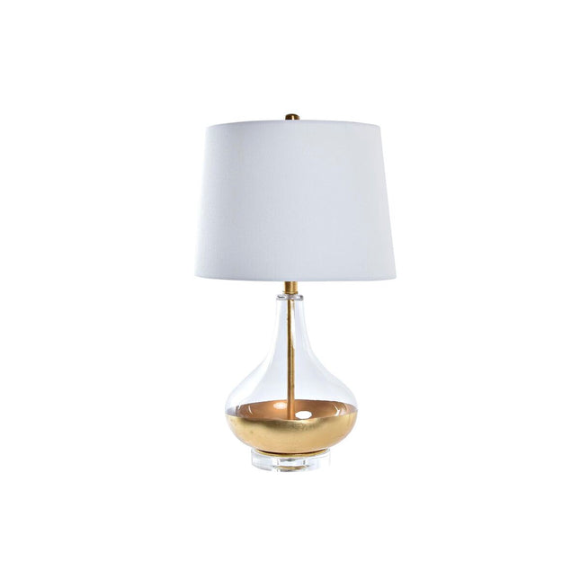 Tischlampe DKD Home Decor Kristall Gold Durchsichtig Weiß 220 V 50 W (35 x 35 x 62 cm)