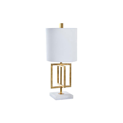 Tischlampe DKD Home Decor Gold Metall Weiß 220 V 50 W 25 x 25 x 60 cm