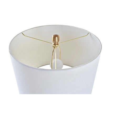 Tischlampe DKD Home Decor 36 x 36 x 64 cm Kristall Gold Metall Durchsichtig Weiß 220 V 50 W
