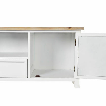 TV-Möbel DKD Home Decor 141 x 40 x 54 cm Tanne natürlich Metall Weiß 30 x 40 cm Holz MDF