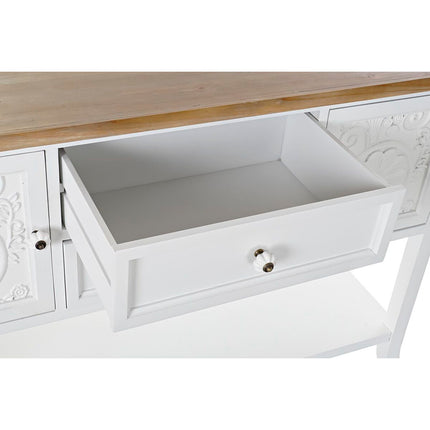 Konsole DKD Home Decor 120 x 36 x 80,5 cm Tanne natürlich Weiß Holz MDF